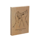 Custom Wooden Frame Block for Couple By KreateSquare with Oak Wood Finish Engrave for Couple Wedding Anniversary Valentine Gift for Her & Him